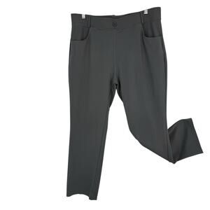 Willit Yoga Dress Pant Women size XXL Gray Stretch Pull On 28" Inseam Office